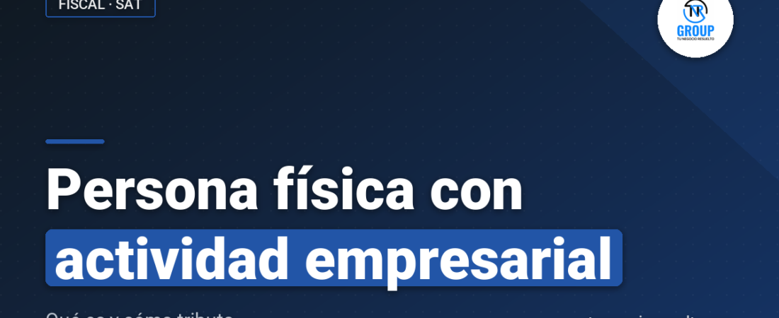 Persona Física con Actividad Empresarial: Qué Es y Cómo Tributa